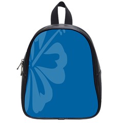 Hibiscus Sakura Classic Blue School Bags (small)  by Mariart