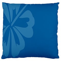 Hibiscus Sakura Classic Blue Large Cushion Case (two Sides) by Mariart