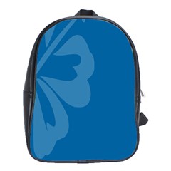 Hibiscus Sakura Classic Blue School Bags (xl)  by Mariart