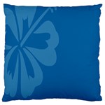 Hibiscus Sakura Classic Blue Standard Flano Cushion Case (One Side) Front