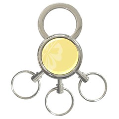 Hibiscus Custard Yellow 3-ring Key Chains by Mariart