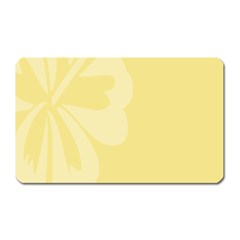 Hibiscus Custard Yellow Magnet (rectangular) by Mariart