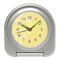 Hibiscus Custard Yellow Travel Alarm Clocks