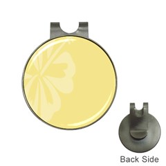 Hibiscus Custard Yellow Hat Clips With Golf Markers by Mariart