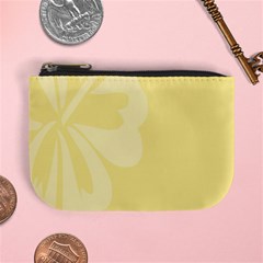 Hibiscus Custard Yellow Mini Coin Purses by Mariart