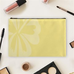 Hibiscus Custard Yellow Cosmetic Bag (large)  by Mariart