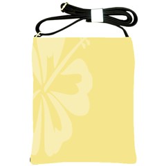 Hibiscus Custard Yellow Shoulder Sling Bags by Mariart