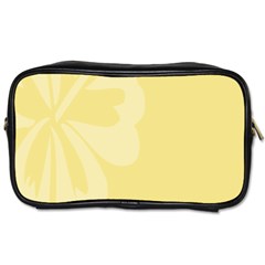 Hibiscus Custard Yellow Toiletries Bags 2-side by Mariart