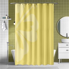 Hibiscus Custard Yellow Shower Curtain 48  X 72  (small)  by Mariart