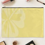 Hibiscus Custard Yellow Cosmetic Bag (XXXL)  Front