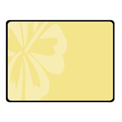 Hibiscus Custard Yellow Double Sided Fleece Blanket (small)  by Mariart