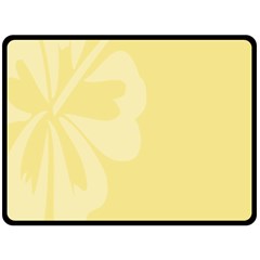 Hibiscus Custard Yellow Double Sided Fleece Blanket (large)  by Mariart