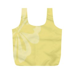 Hibiscus Custard Yellow Full Print Recycle Bags (m)  by Mariart