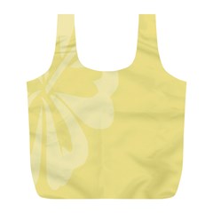 Hibiscus Custard Yellow Full Print Recycle Bags (l)  by Mariart