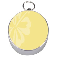 Hibiscus Custard Yellow Silver Compasses by Mariart