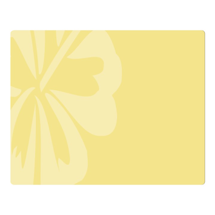 Hibiscus Custard Yellow Double Sided Flano Blanket (Large) 