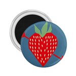 Fruit Red Strawberry 2.25  Magnets Front