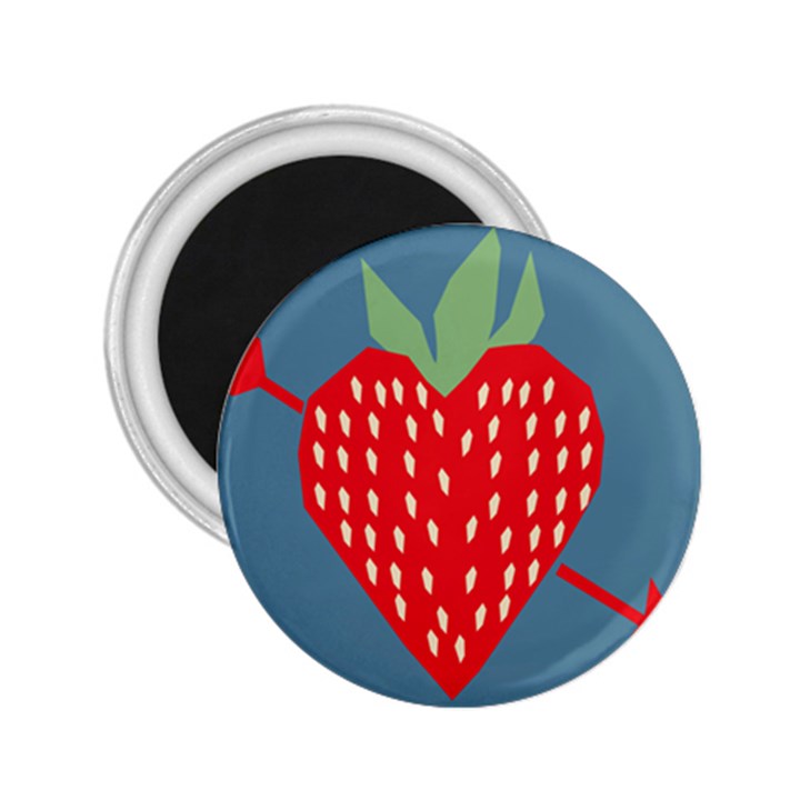 Fruit Red Strawberry 2.25  Magnets