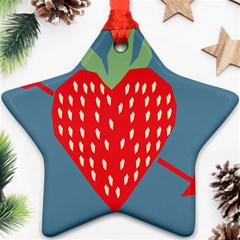 Fruit Red Strawberry Ornament (star) by Mariart