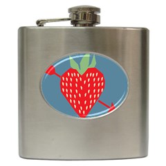 Fruit Red Strawberry Hip Flask (6 Oz) by Mariart