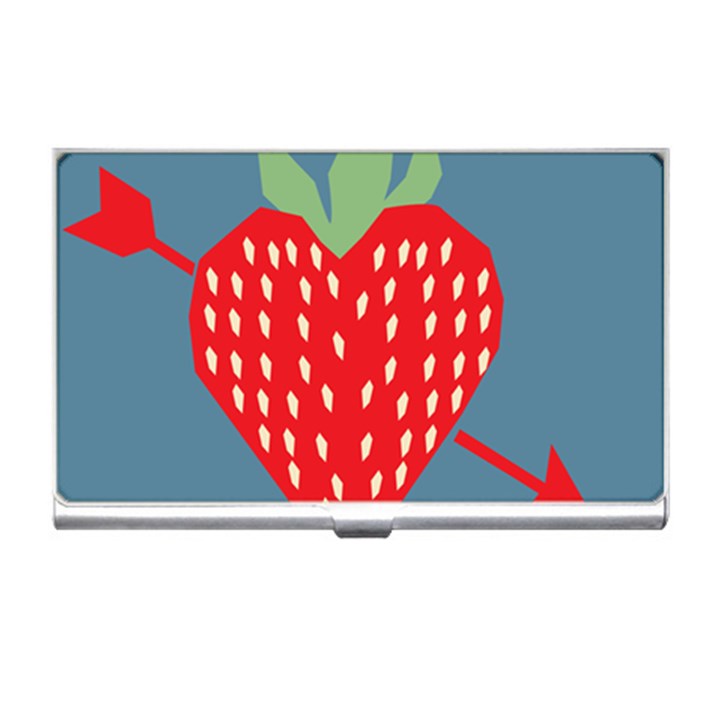 Fruit Red Strawberry Business Card Holders