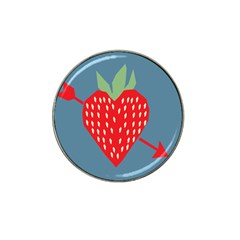 Fruit Red Strawberry Hat Clip Ball Marker (4 Pack) by Mariart