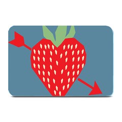 Fruit Red Strawberry Plate Mats by Mariart