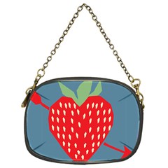 Fruit Red Strawberry Chain Purses (one Side)  by Mariart