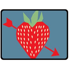 Fruit Red Strawberry Fleece Blanket (large)  by Mariart