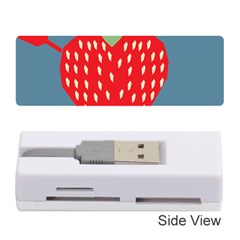 Fruit Red Strawberry Memory Card Reader (stick)  by Mariart