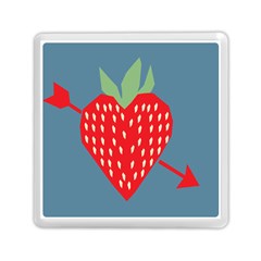 Fruit Red Strawberry Memory Card Reader (square)  by Mariart