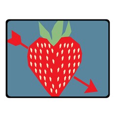 Fruit Red Strawberry Double Sided Fleece Blanket (small)  by Mariart