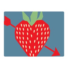 Fruit Red Strawberry Double Sided Flano Blanket (mini)  by Mariart