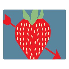 Fruit Red Strawberry Double Sided Flano Blanket (large)  by Mariart