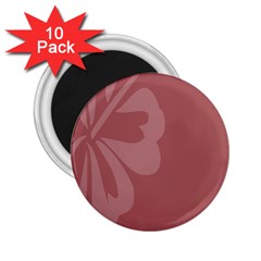 Hibiscus Sakura Red 2 25  Magnets (10 Pack) 