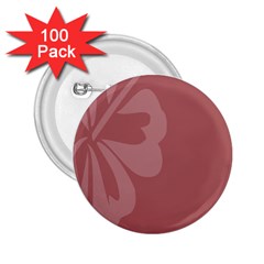 Hibiscus Sakura Red 2 25  Buttons (100 Pack)  by Mariart