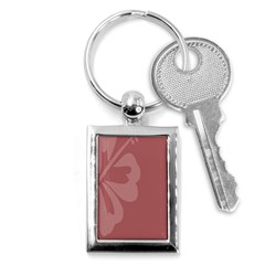 Hibiscus Sakura Red Key Chains (rectangle)  by Mariart