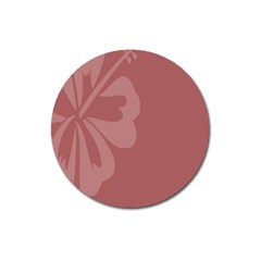 Hibiscus Sakura Red Magnet 3  (round)