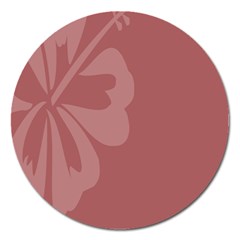 Hibiscus Sakura Red Magnet 5  (round) by Mariart