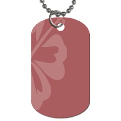 Hibiscus Sakura Red Dog Tag (two Sides) by Mariart