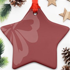 Hibiscus Sakura Red Star Ornament (two Sides) by Mariart