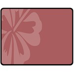 Hibiscus Sakura Red Fleece Blanket (Medium)  60 x50  Blanket Front