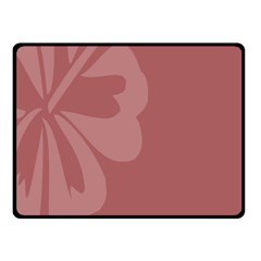 Hibiscus Sakura Red Fleece Blanket (small) by Mariart