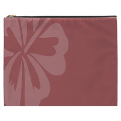 Hibiscus Sakura Red Cosmetic Bag (xxxl)  by Mariart