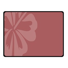 Hibiscus Sakura Red Double Sided Fleece Blanket (small)  by Mariart