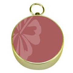 Hibiscus Sakura Red Gold Compasses by Mariart