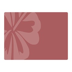 Hibiscus Sakura Red Double Sided Flano Blanket (mini)  by Mariart