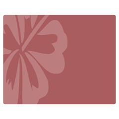 Hibiscus Sakura Red Double Sided Flano Blanket (medium)  by Mariart