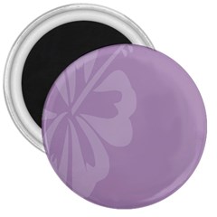 Hibiscus Sakura Lavender Herb Purple 3  Magnets by Mariart