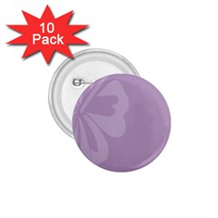 Hibiscus Sakura Lavender Herb Purple 1 75  Buttons (10 Pack) by Mariart